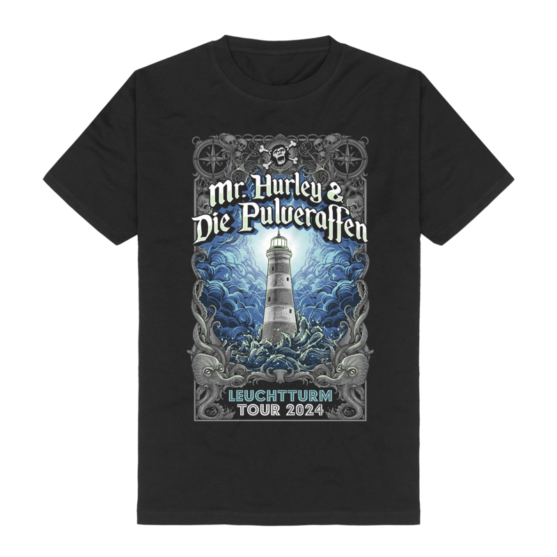 Leuchtturm Tour 2024 von Mr. Hurley & Die Pulveraffen - T-Shirt jetzt im Mr. Hurley und die Pulveraffen Store